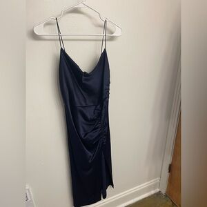 Alice + Olivia Midnight Blue Backless Dress